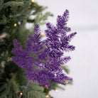 Shop For 25" Glitter Hemlock Spray: Purple