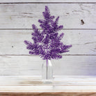 Shop For 25" Glitter Hemlock Spray: Purple