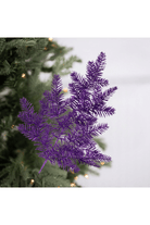 Shop For 25" Glitter Hemlock Spray: Purple