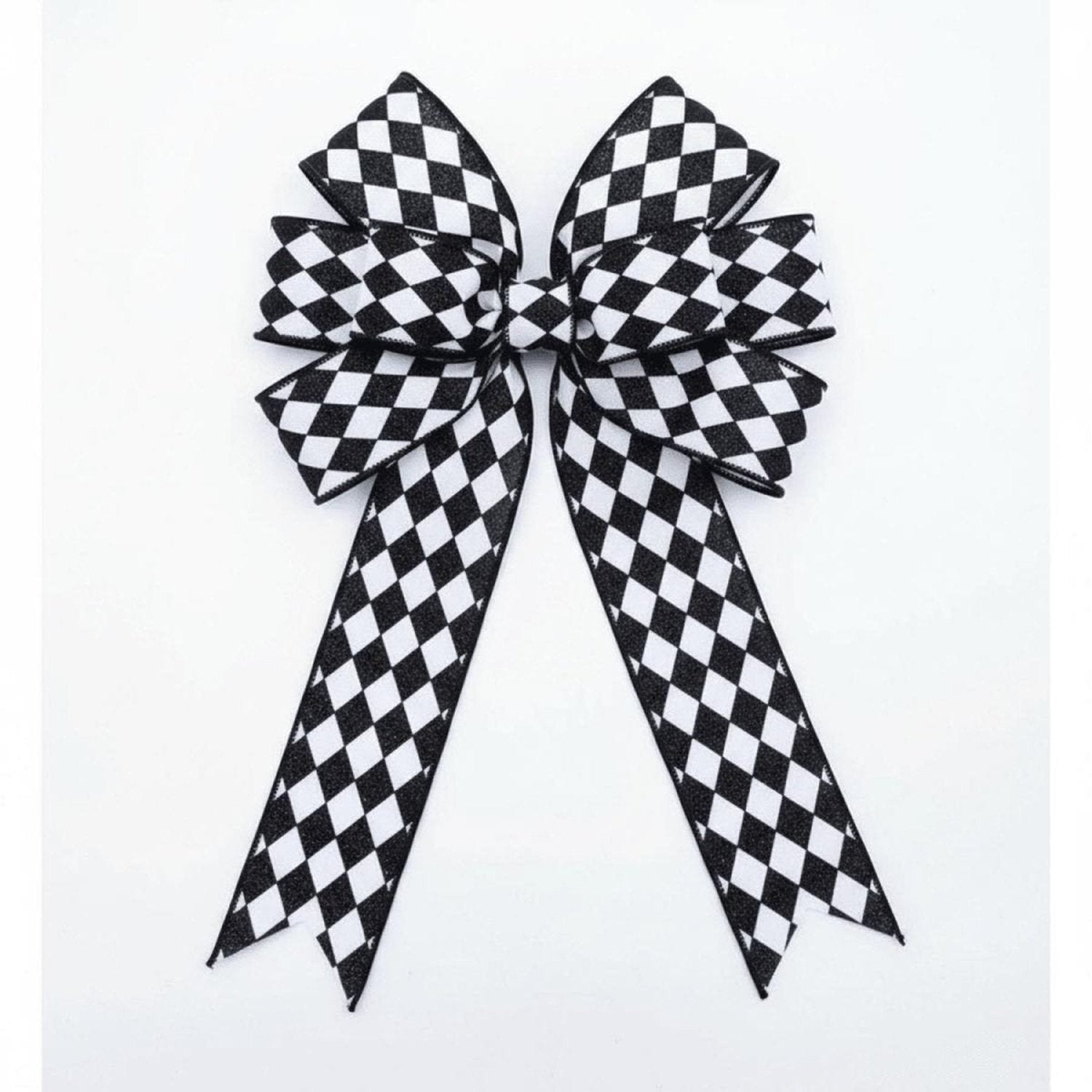 Shop For 2.5" Glitter Jester Diamond Ribbon: Black & White (10 Yards)