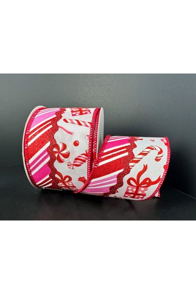 Shop For 2.5" Glitter Loopy Ric Rac Ribbon: Red, Pink and White (10 Yards) at Michelle's aDOORable Creations