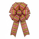 Shop For 2.5" Glitter Loopy Stripes Ribbon: Lime, Red, White