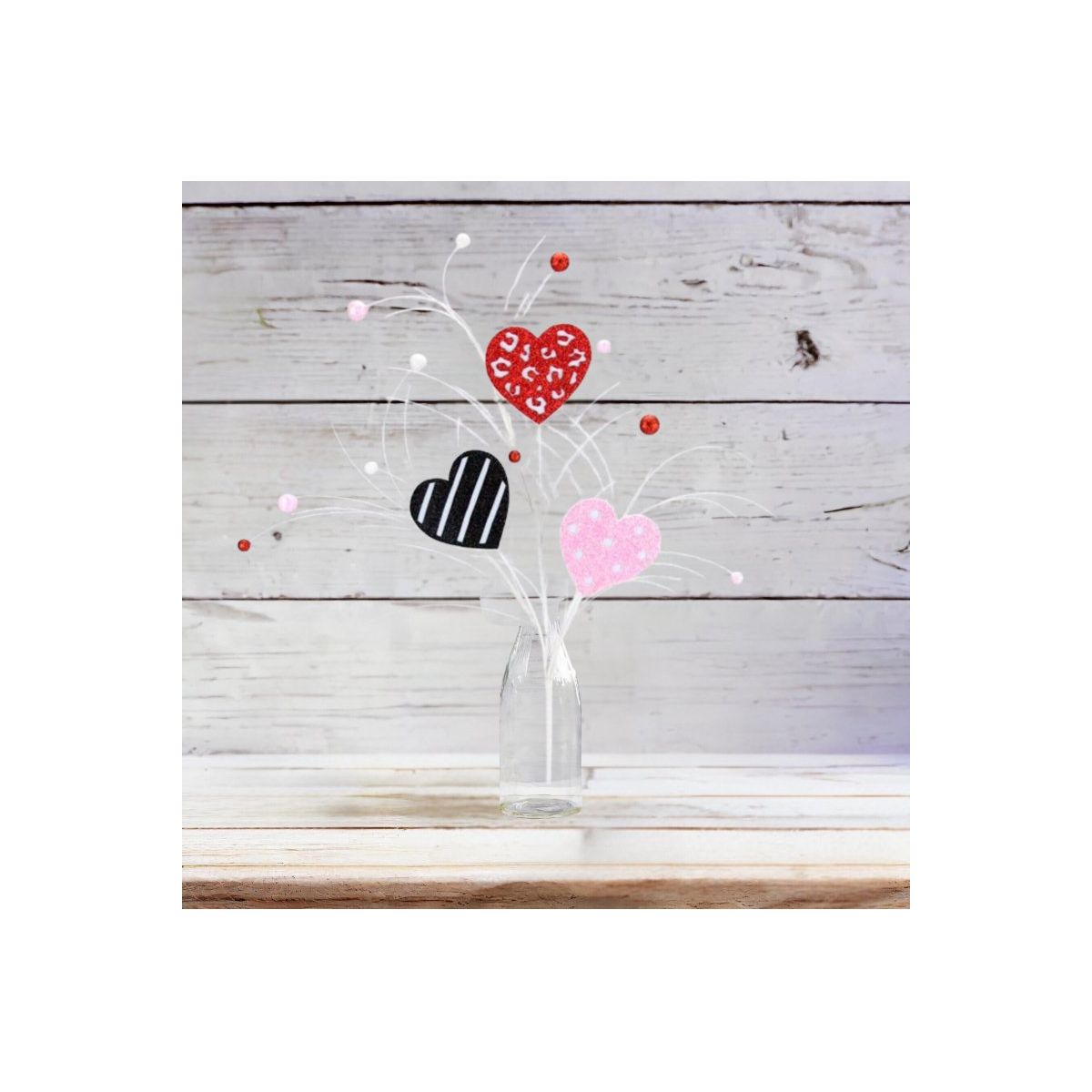 Shop For 25" Glitter Pattern Hearts Spray