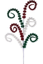 Shop For 25" Glitter Spike Coil Spray: Red/Green