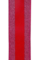 Shop For 2.5" Glitter Stripe Dupioni Ribbon: Red/Fuchsia (5 Yards)