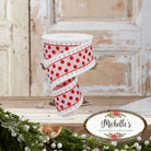 Shop For 2.5" Glitter Stripes Polka Dot Drift Edge Ribbon: Red & Pink (10 Yards)