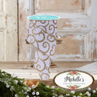 Shop For 2.5" Glitter Swirl Ribbon: White/Gold (10 Yards)