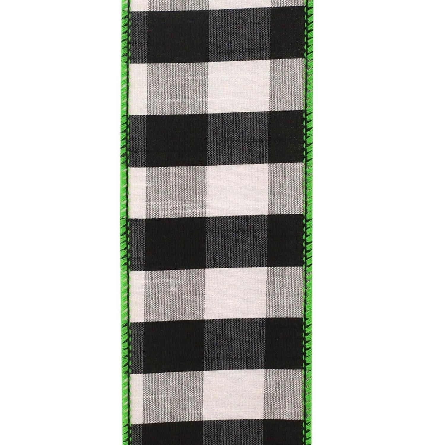 Shop For 2.5" Grand Check Ribbon: Black/White (10 Yards)