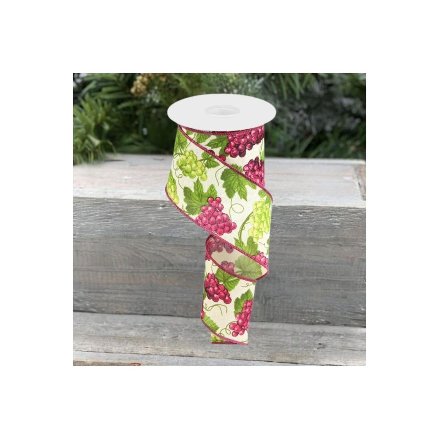 Shop For 2.5" Grapes on Royal: Cream (10 Yards)