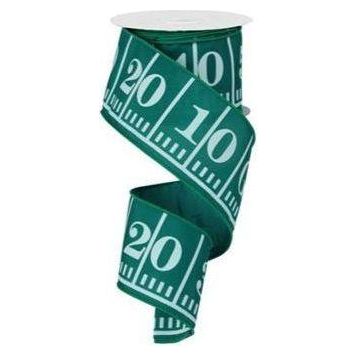 Shop For 2.5" Green Football Field Marker Ribbon (10 Yards) at Michelle's aDOORable Creations