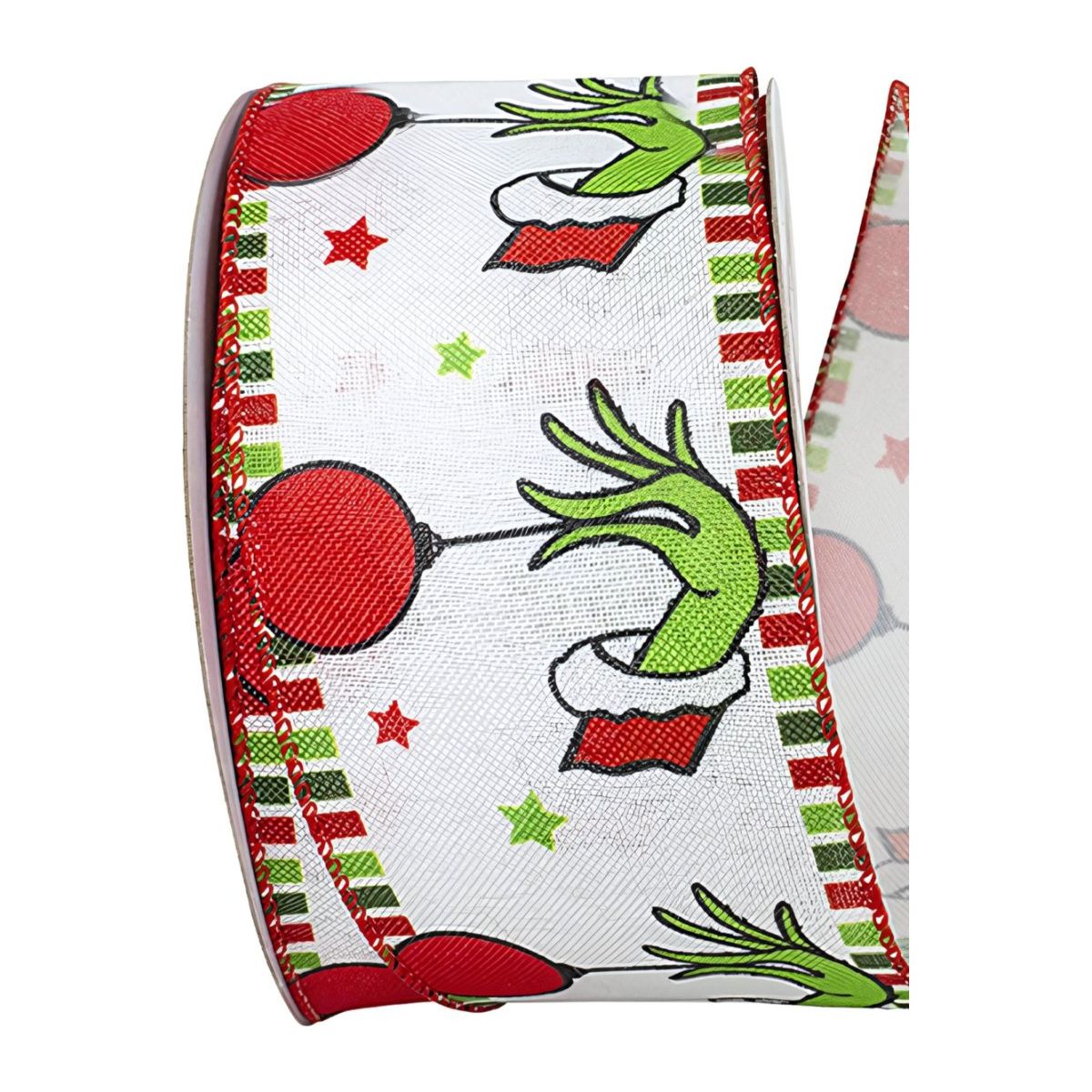 Shop For 2.5" Green Monster Hand Ornament Ribbon (10 Yards)