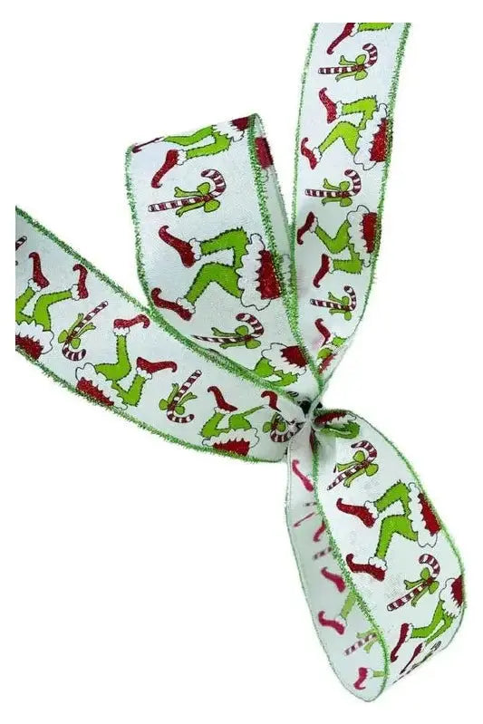 Shop For 2.5" Green Monster Legs Ribbon: Lime Green (10 Yards)