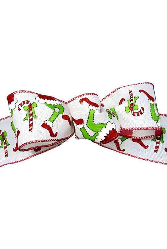 Shop For 2.5" Green Monster Legs Ribbon: Red (10 Yards) 71119 - 40 - 12