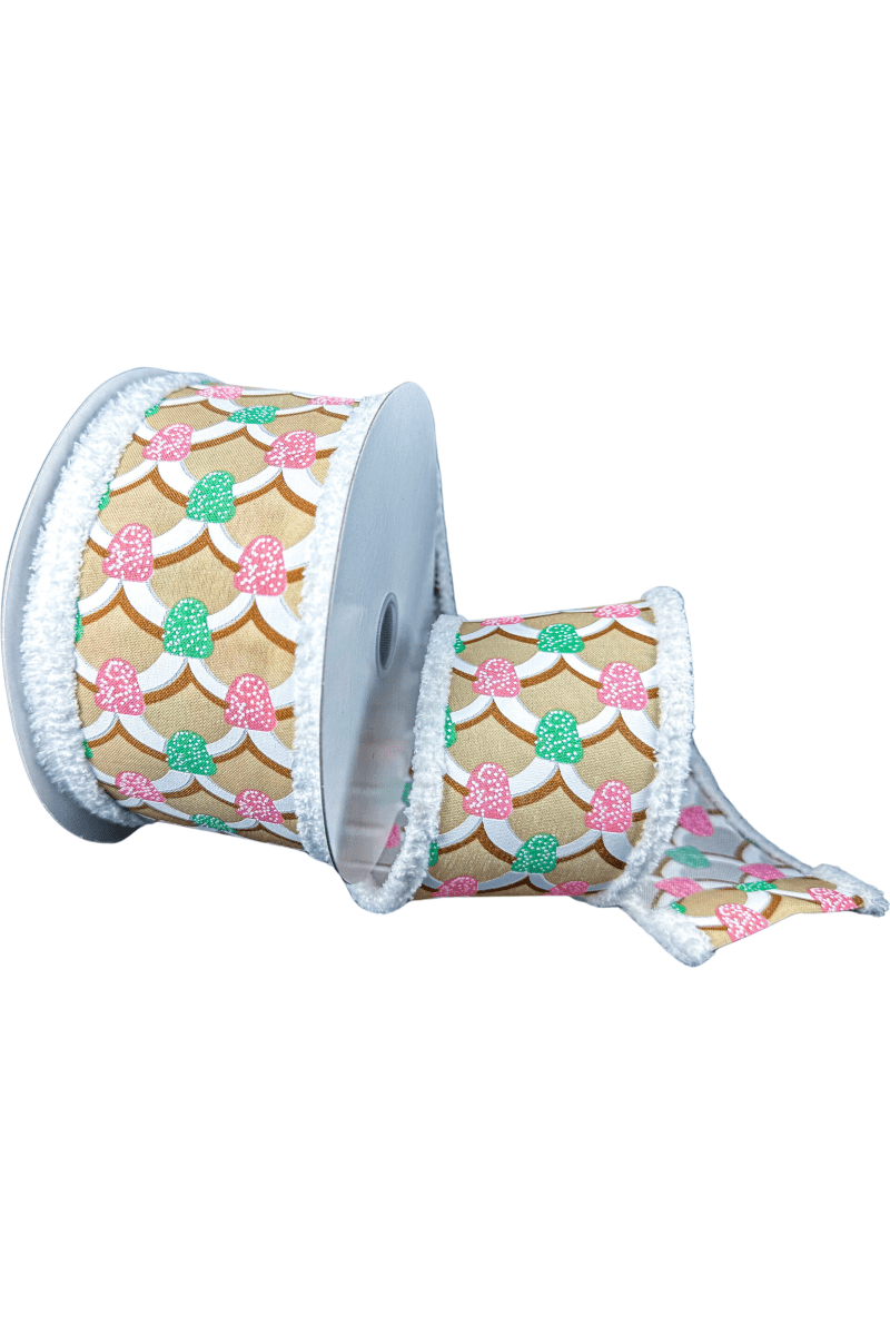 Shop For 2.5" Gumdrop Gingerbread Roof Drift Ribbon: Pastel (10 Yards)