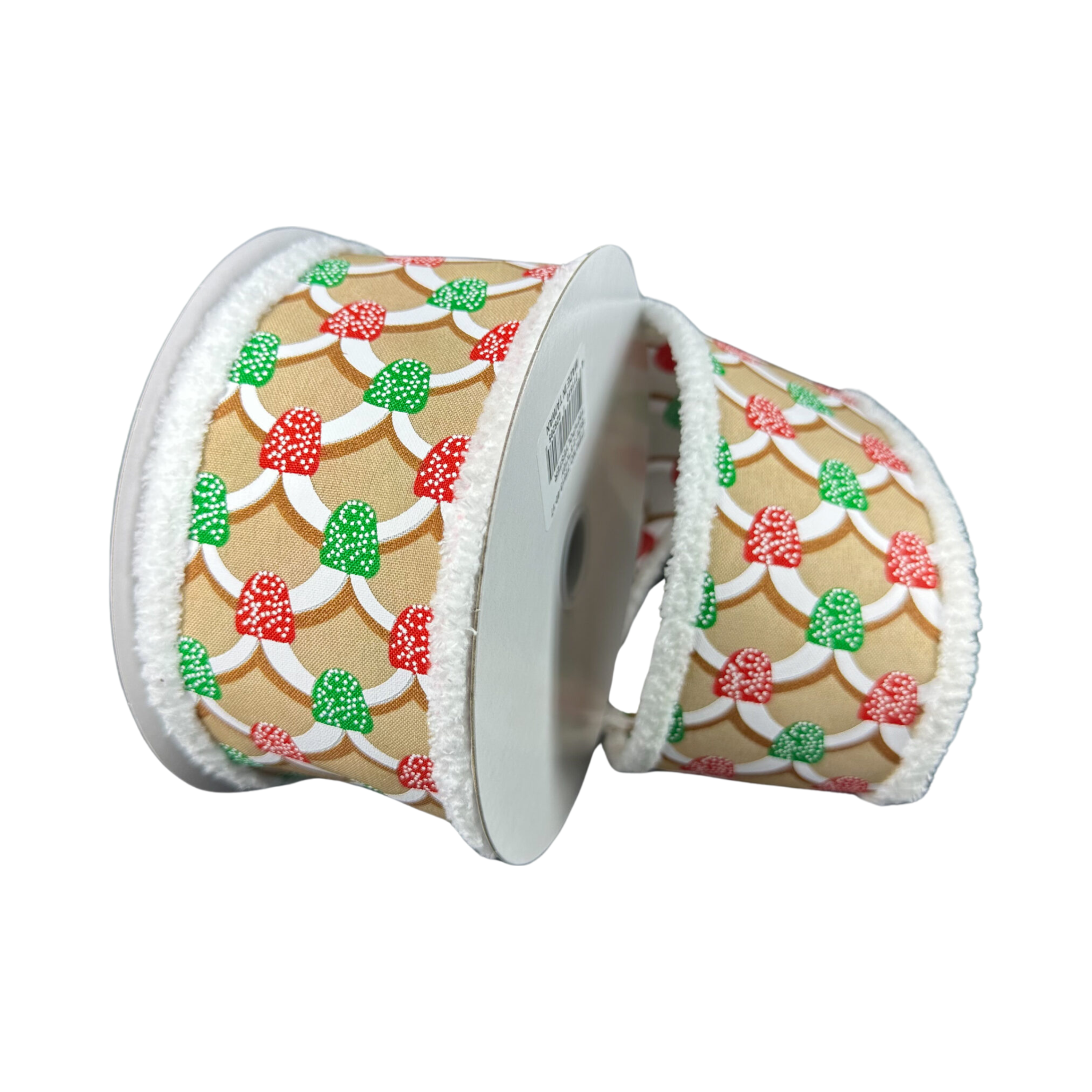Shop For 2.5" Gumdrop Gingerbread Roof Drift Ribbon: Red/Green (10 Yards)