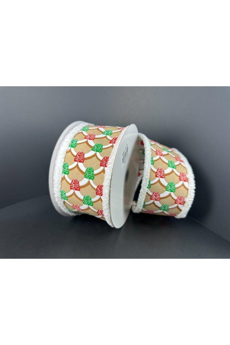 Shop For 2.5" Gumdrop Gingerbread Roof Drift Ribbon: Red/Green (10 Yards)