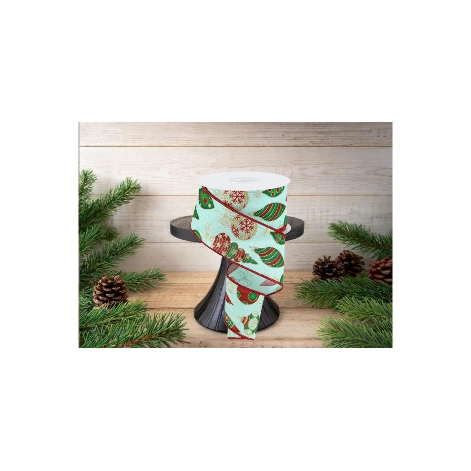 2.5" Hanging Christmas Ornament Ribbon: Mint Green (10 Yards)