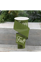 Shop For 2.5" Happy Fall Yall Ribbon: Moss Green (10 Yards)