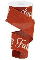 Shop For 2.5" Happy Fall Yall Ribbon: Rust (10 Yards)