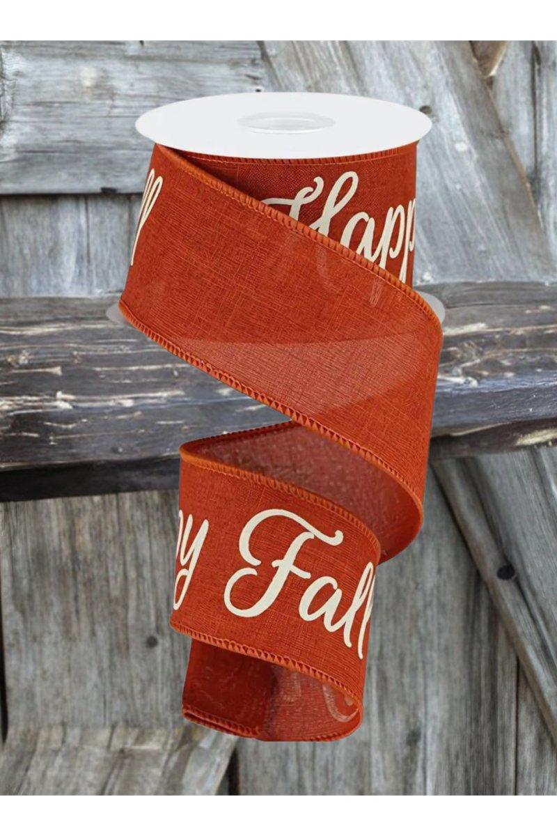 Shop For 2.5" Happy Fall Yall Ribbon: Rust (10 Yards)