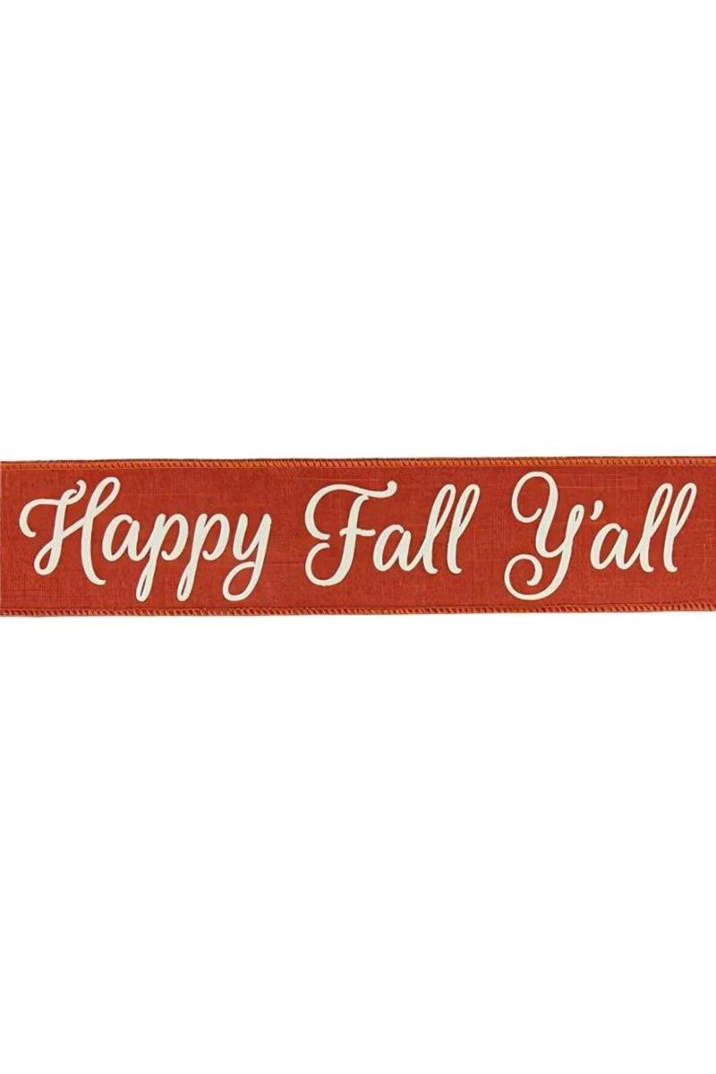 Shop For 2.5" Happy Fall Yall Ribbon: Rust (10 Yards)