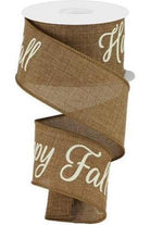 Shop For 2.5" Happy Fall Yall Ribbon: Tan (10 Yards)