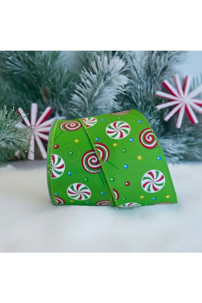 Shop For 2.5" Hard Candy Ribbon: Green (10 Yards) at Michelle's aDOORable Creations