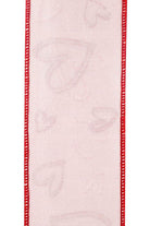 Shop For 2.5" Hearts Tangle Dupioni Ribbon: Pink (5 Yards)