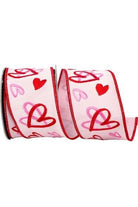 Shop For 2.5" Hearts Tangle Dupioni Ribbon: Pink (5 Yards)