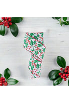 Shop For 2.5" Holly Berry Mistletoe Ribbon: White/Green (10 Yards) RGF106627