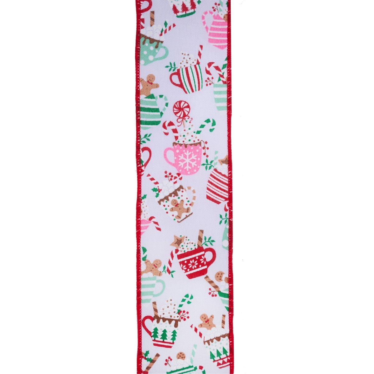 Shop For 2.5" Hot Cocoa Mugs Ribbon: White (10 Yards)