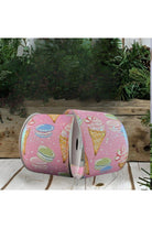 Shop For 2.5" Ice Cream Macarons Ribbon: Pink (10 Yards)