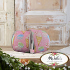 Shop For 2.5" Ice Cream Macarons Ribbon: Pink (10 Yards)