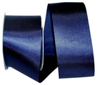 Shop For 2.5 inch Satin Non - Wired Ribbon: Navy (50 Yards)