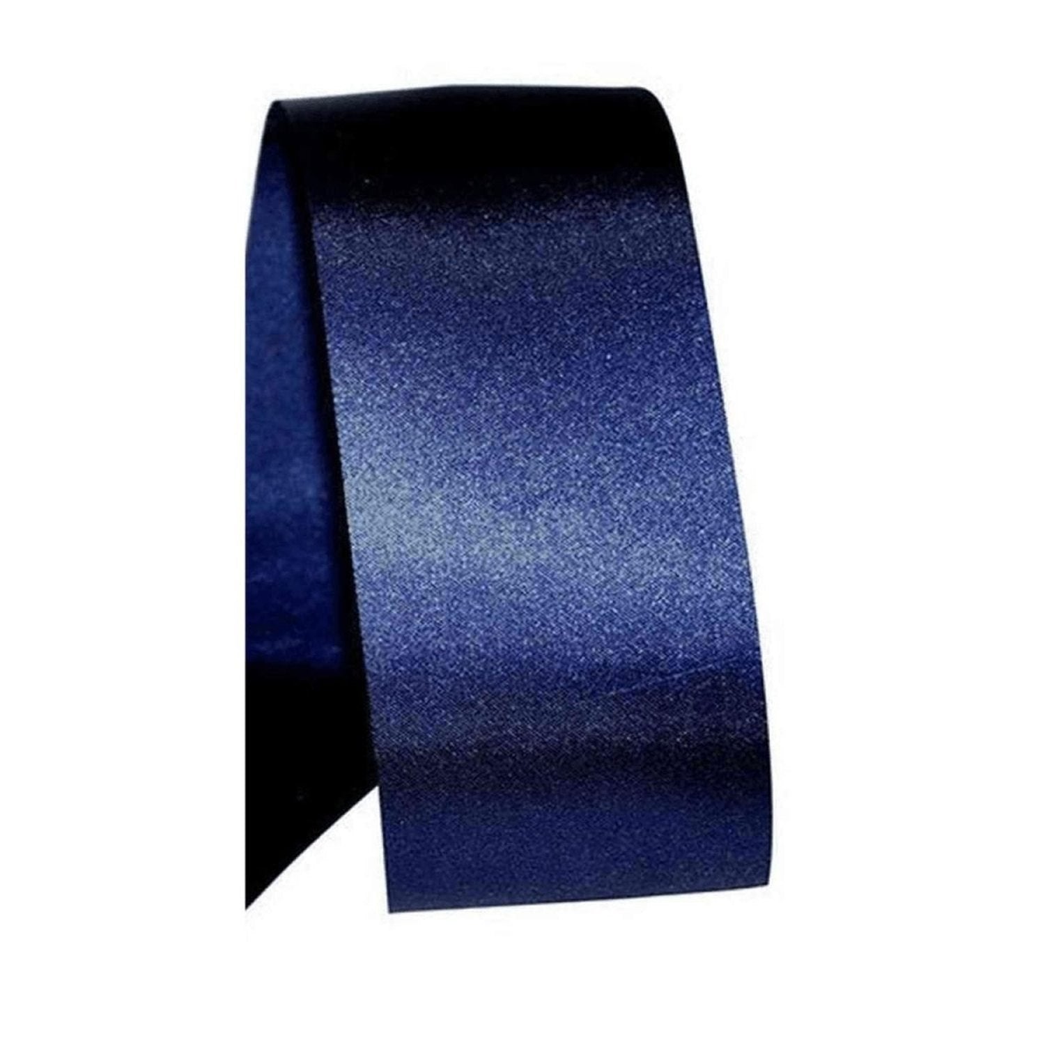 Shop For 2.5 inch Satin Non - Wired Ribbon: Navy (50 Yards)