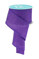 Shop For 2.5" Irregular Spotted Glitter Ribbon: Purple (10 Yards)