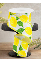 Shop For 2.5" Lemon On Royal Ribbon: White (10 Yards)