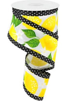 Shop For 2.5" Lemon Swiss Dots Ribbon: White (10 Yards) at Michelle's aDOORable Creations