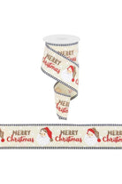 Shop For 2.5" Leopard Santa Check Edge Ribbon: Cream (10 Yards)