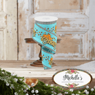 Shop For 2.5" Leopard Truck Gingham Edge Ribbon: Teal (10 Yards)