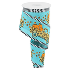 Shop For 2.5" Leopard Truck Gingham Edge Ribbon: Teal (10 Yards)