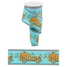Shop For 2.5" Leopard Truck Gingham Edge Ribbon: Teal (10 Yards)