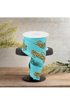 Shop For 2.5" Leopard Truck Royal Ribbon: Light Teal (10 Yards)