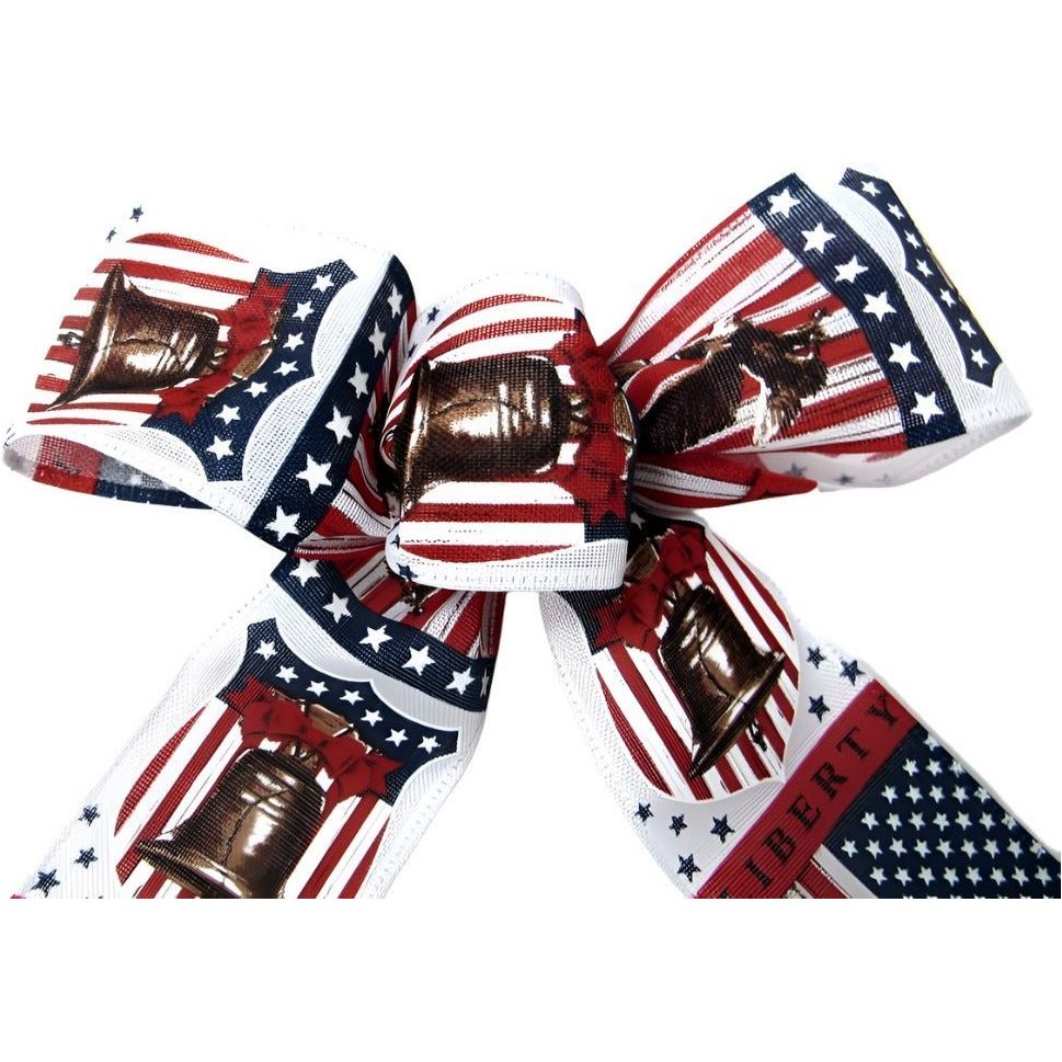 Shop For 2.5" Liberty Bell Ribbon: White (10 Yards) at Michelle's aDOORable Creations
