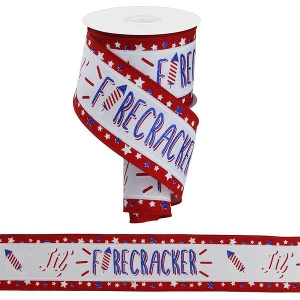 Shop For 2.5" Lil Firecracker Patriotic Ribbon: White (10 Yards)