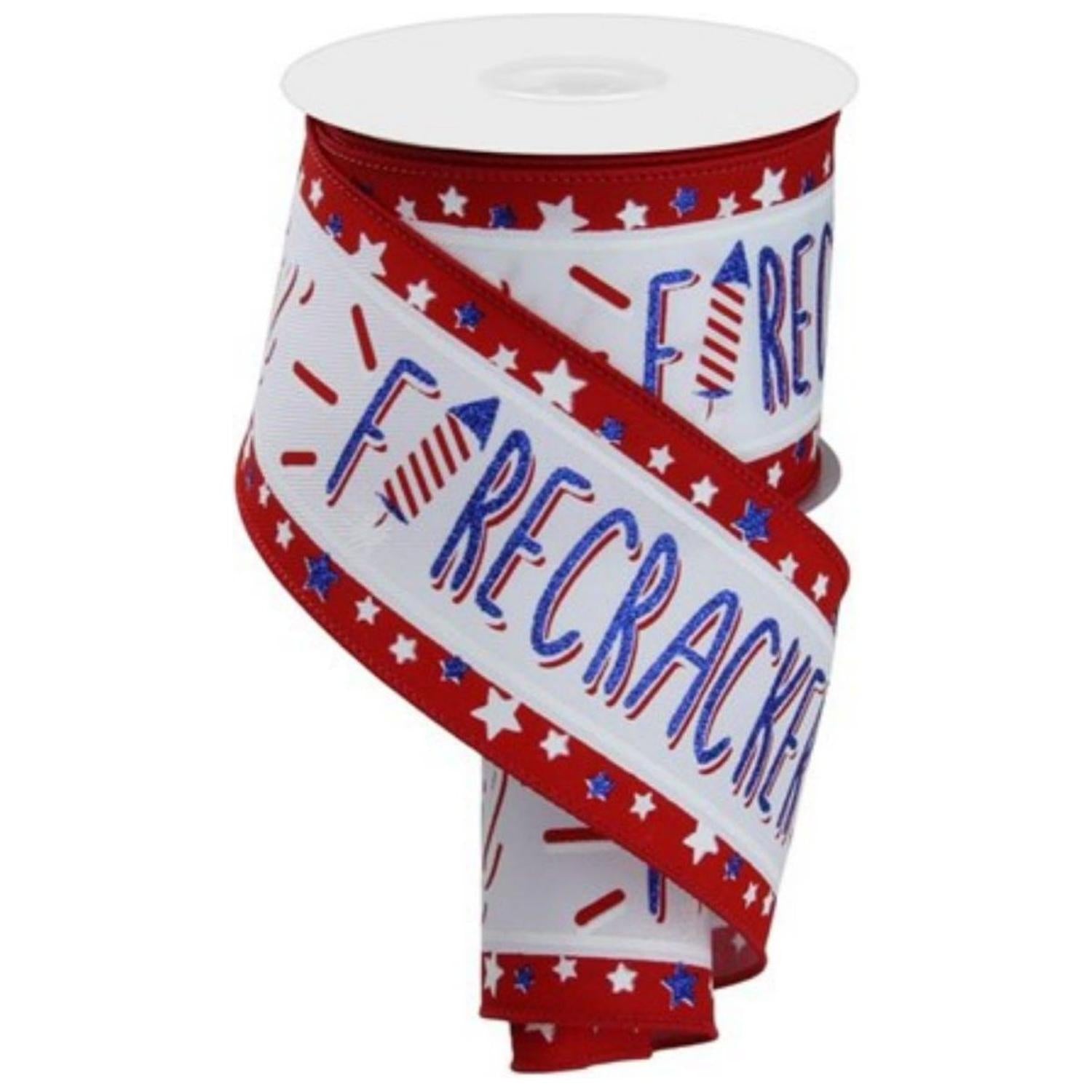 Shop For 2.5" Lil Firecracker Patriotic Ribbon: White (10 Yards)