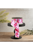 Shop For 2.5" Lilies Fused Back Ribbon: Pink (10 Yards)