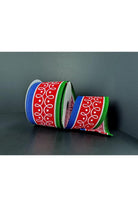 Shop For 2.5" Loop Patterns Ribbon: Red & Green (10 Yards)