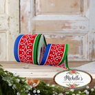 Shop For 2.5" Loop Patterns Ribbon: Red & Green (10 Yards)