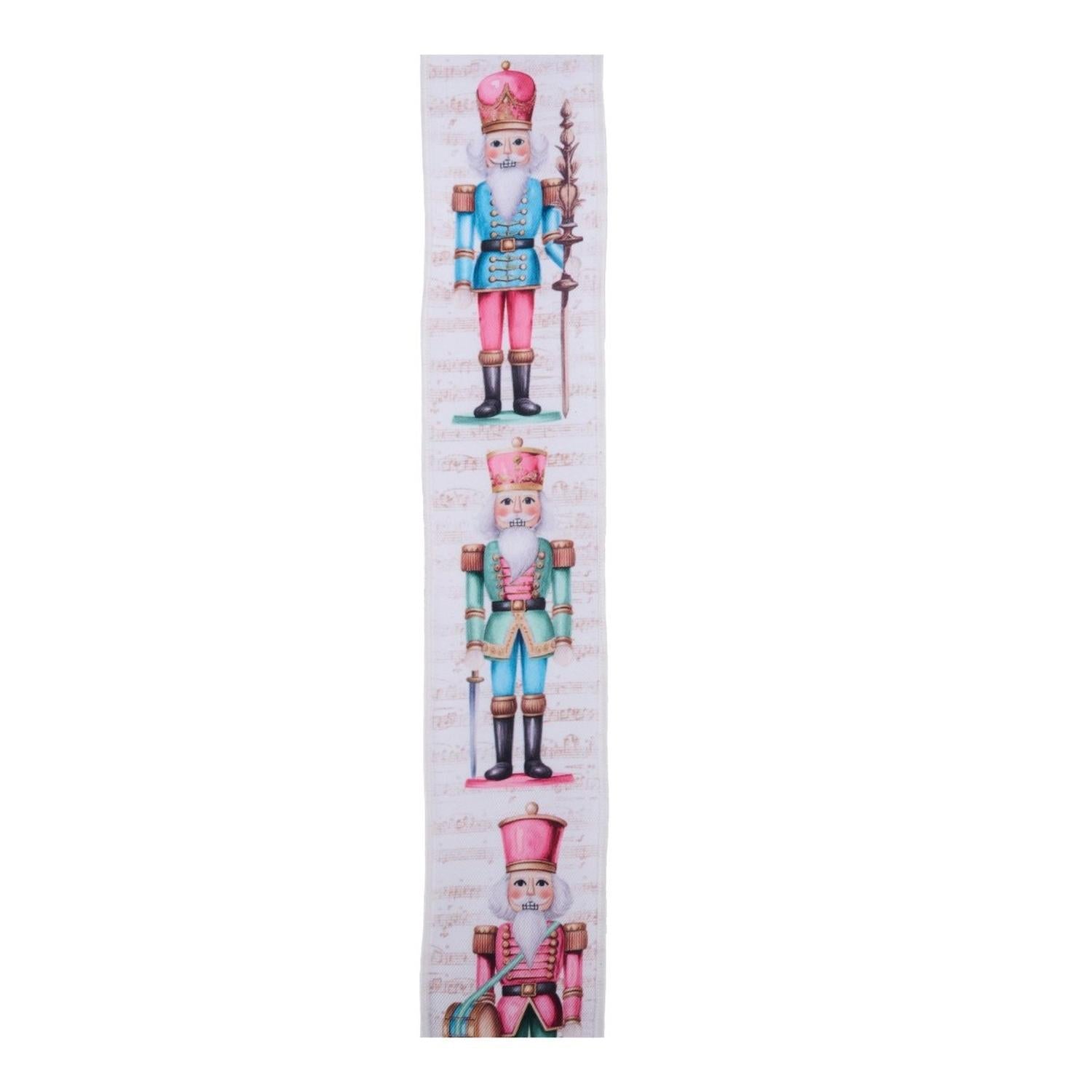 Shop For 2.5" LS Nutcracker Ribbon: Ivory/Pink (10 Yards)